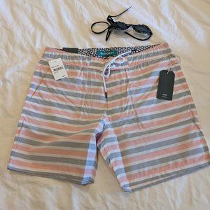 NWT Bonobos Striped Swim Trunks Size 32